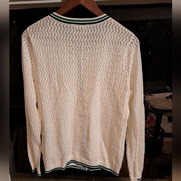 Lands End Pointelle White Cardigan - Picture 9 of 9